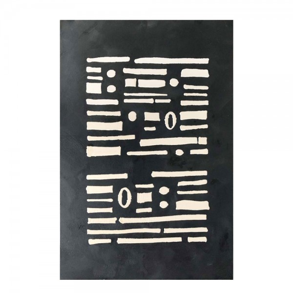 IMPRINT DARK ΠΙΝΑΚΑΣ ΔΙΑΚΟΣΜΗΣΗΣ 80x120x4 ΚΑΜΒΑΣ ΜΑΥΡΟ ΛΕΥΚΟ MDF 031434