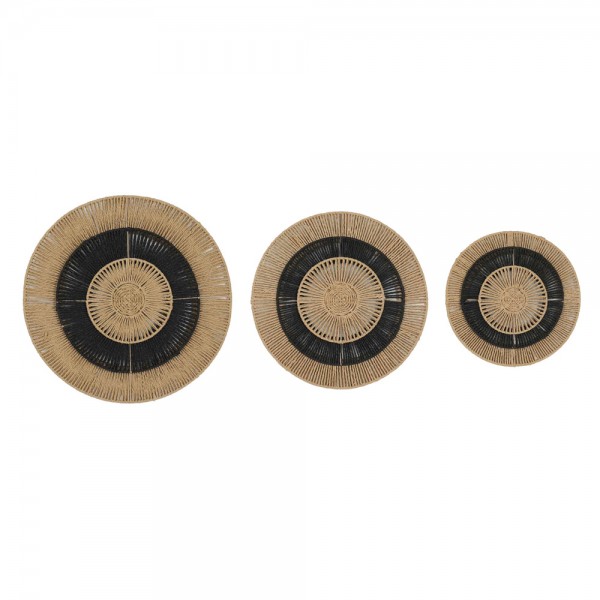 NUBIA ΔΙΑΚΟΣΜΗΤΙΚΟ ΤΟΙΧΟΥ SET 3ΤΜΧ 60x60x5 ΜΕΤΑΛΛΟ ΜΑΥΡΟ ΦΥΣΙΚΟ ΧΑΡΤΙ