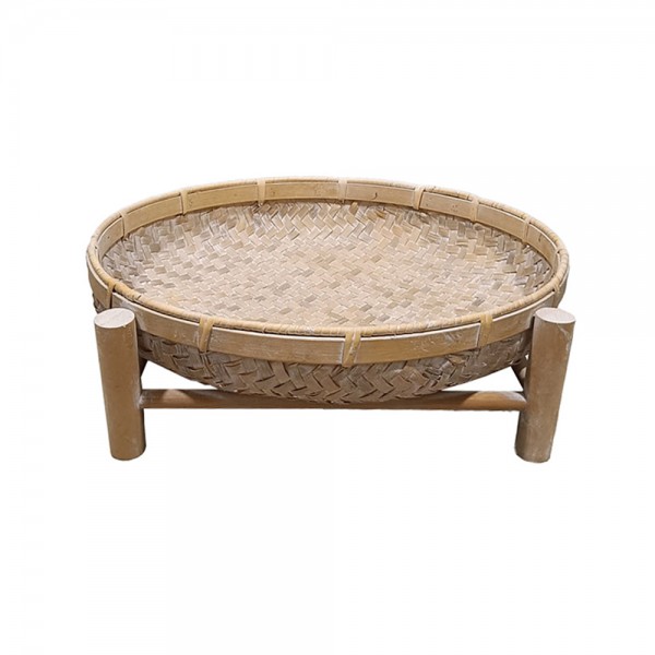 ITHAKI ΔΙΣΚΟΣ ΜΕ ΒΑΣΗ 45x45x13 ΞΥΛΟ ΕΛΑΤΟ WHITE WASHED