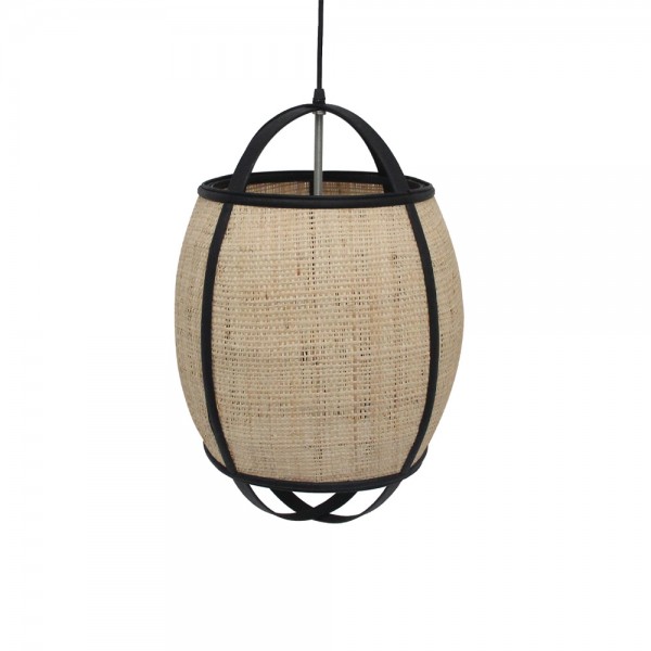 NUBIA ΦΩΤΙΣΤΙΚΟ ΟΡΟΦΗΣ ΣΧΟΙΝΙ BAMBOO ΦΥΣΙΚΟ ΜΑΥΡΟ 32,5x32,5xH47cm