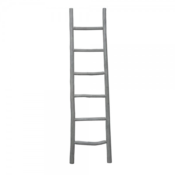 LADDER COUNTRY ΔΙΑΚΟΣΜΗΤΙΚΟ ΣΚΑΛΑ ΞΥΛΟ ΓΚΡΙ 48x5,5xH183cm