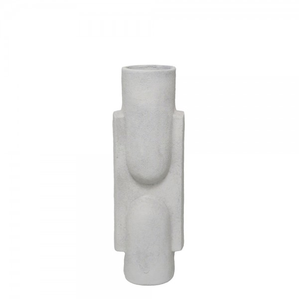 NATHEN ΒΑΖΟ 13x10x36cm ΑΛΟΥΜΙΝΙΟ ΛΕΥΚΟ