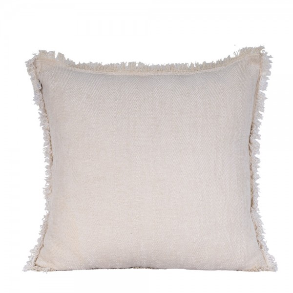 RASUL ΔΙΑΚΟΣΜΗΤΙΚΟ ΜΑΞΙΛΑΡΙ 45x45cm ΥΦΑΣΜΑ ΛΕΥΚΟ POLYESTER