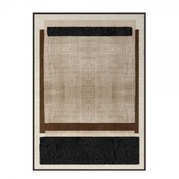 SQUARE ΠΙΝΑΚΑΣ ΔΙΑΚΟΣΜΗΤΙΚΟΣ ΜΕ ΚΟΡΝΙΖΑ 80x120x4.3 ΚΑΜΒΑΣ ΜΠΕΖ ΜΑΥΡΟ ΚΑΦΕ PS