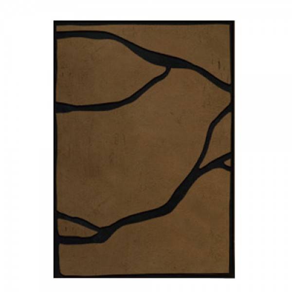 EAVAN ΠΙΝΑΚΑΣ ΔΙΑΚΟΣΜΗΤΙΚΟΣ ΜΕ ΚΟΡΝΙΖΑ 80x120x4.3 ΚΑΜΒΑΣ ΚΑΦΕ ΜΑΥΡΟ PS