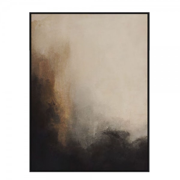 FREEFLOW ΠΙΝΑΚΑΣ ΔΙΑΚΟΣΜΗΤΙΚΟΣ ΜΕ ΚΟΡΝΙΖΑ 80x120x4 ΚΑΜΒΑΣ ΜΠΕΖ ΜΑΥΡΟ PP ΧΡΥΣΟ