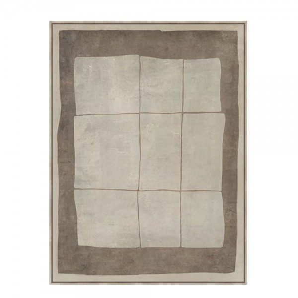 SQUARE LINES ΠΙΝΑΚΑΣ ΔΙΑΚΟΣΜΗΤΙΚΟΣ ΜΕ ΚΟΡΝΙΖΑ 80x120x4 ΚΑΜΒΑΣ ΜΠΕΖ ΚΑΦΕ PP