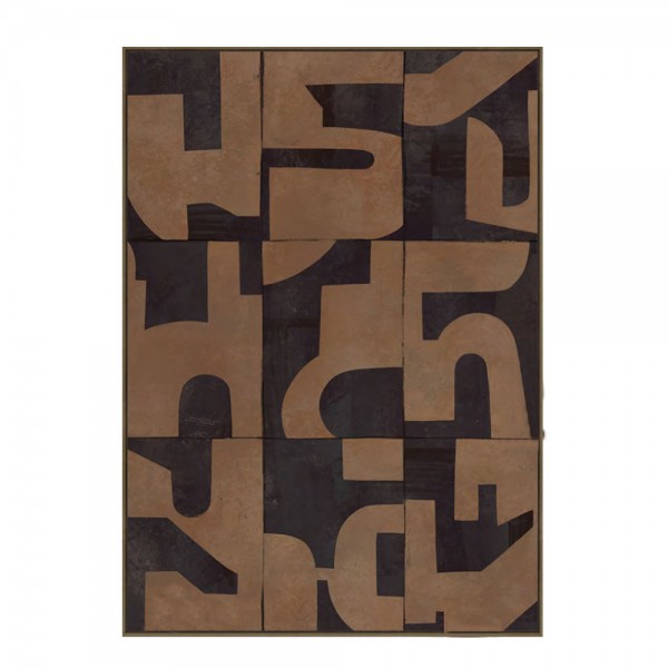 ABSTRACT SHAPE ΠΙΝΑΚΑΣ ΔΙΑΚΟΣΜΗΤΙΚΟΣ ΜΕ ΚΟΡΝΙΖΑ 80x120x4 ΚΑΜΒΑΣ ΚΑΦΕ PP