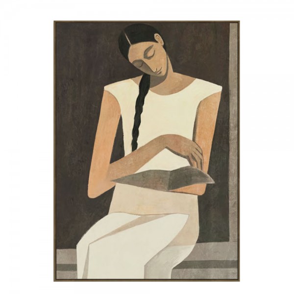 SERENITY A ΠΙΝΑΚΑΣ ΔΙΑΚΟΣΜΗΤΙΚΟΣ ΜΕ ΚΟΡΝΙΖΑ 80x120x4 ΚΑΜΒΑΣ ΜΠΕΖ ΚΑΦΕ PP