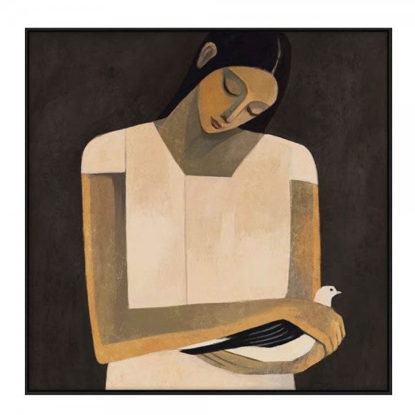 SERENITY B ΠΙΝΑΚΑΣ ΔΙΑΚΟΣΜΗΤΙΚΟΣ ΜΕ ΚΟΡΝΙΖΑ 100x100x4 ΚΑΜΒΑΣ ΜΠΕΖ ΚΑΦΕ PP