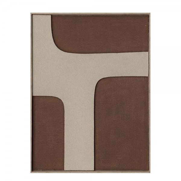 MEADOW B ΠΙΝΑΚΑΣ ΔΙΑΚΟΣΜΗΤΙΚΟΣ ΜΕ ΚΟΡΝΙΖΑ 60x80x3.2cm ΚΑΜΒΑΣ ΚΑΦΕ BEIGE ΞΥΛΟ ΦΥΣΙΚΟ