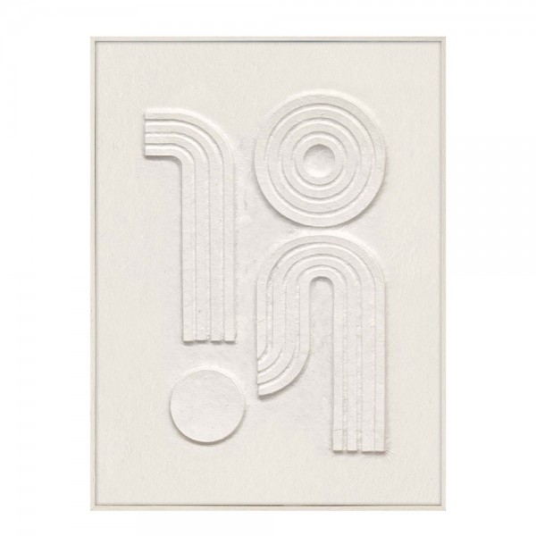 CURVA 1 ΠΙΝΑΚΑΣ ΔΙΑΚΟΣΜΗΤΙΚΟΣ ΜΕ ΚΟΡΝΙΖΑ 70x90x3.8cm ΚΑΜΒΑΣ BEIGE BEIGE ΞΥΛΟ ΦΥΣΙΚΟ