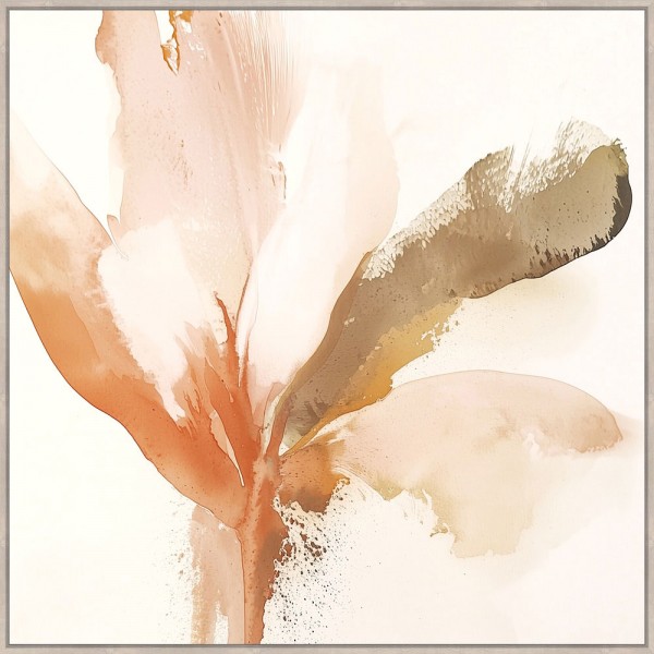 CALANDIUM.B ΠΙΝΑΚΑΣ ΔΙΑΚΟΣΜΗΤΙΚΟΣ ΜΕ ΚΟΡΝΙΖΑ 80x80x4cm ΚΑΜΒΑΣ BEIGE ΠΟΛΥΧΡΩΜΟ ΞΥΛΟ ΦΥΣΙΚΟ