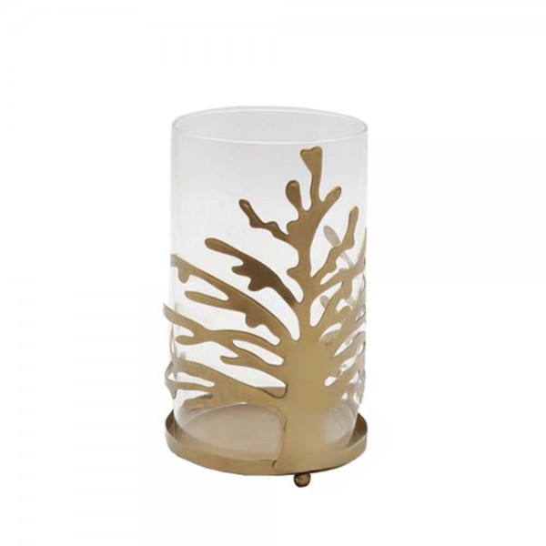 EMBER ΒΑΣΗ ΡΕΣΩ 10.5x10.5x16 ΜΕΤΑΛΛΟ ΧΡΥΣΟ ΜΕΤΑΛΛΙΚΟ ΓΥΑΛΙ