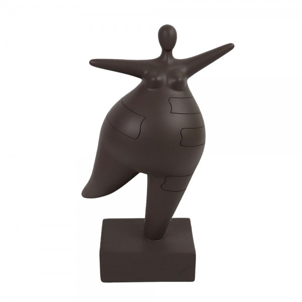 BALLERINA ΔΙΑΚΟΣΜΗΤΙΚΟ ΣΩΜΑ 16x9.5x26.5 POLYRESIN ΚΑΦΕ ΣΚΟΥΡΟ