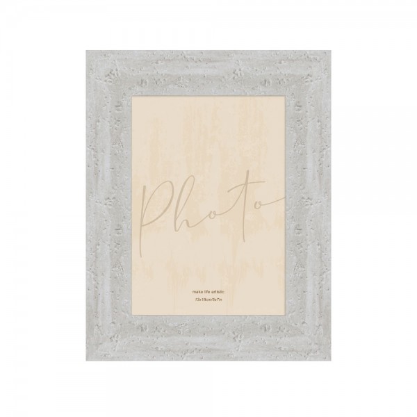 LITHOS ΚΟΡΝΙΖΑ 18.6x1.5x23.7cm POLYRESIN ΛΕΥΚΟ BEIGE ΓΥΑΛΙ