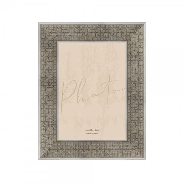 ESTRAZZO ΚΟΡΝΙΖΑ 18.6x1.4x23.7cm POLYRESIN PURO ΓΚΡΙ ΓΥΑΛΙ