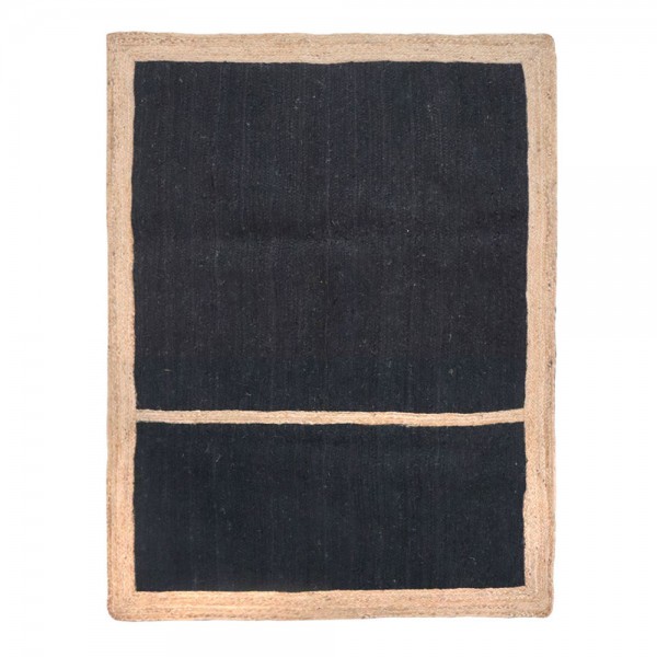 FRAME RUG B ΧΑΛΙ 300x200cm ΓΙΟΥΤΑ ΜΑΥΡΟ ΜΠΕΖ