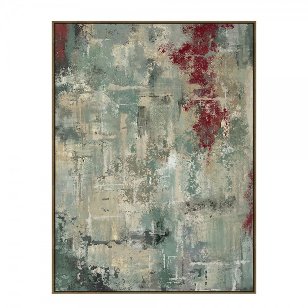 ASTRATTO ΠΙΝΑΚΑΣ ΔΙΑΚΟΣΜΗΤΙΚΟΣ ΜΕ ΚΟΡΝΙΖΑ 90x120x4cm ΚΑΜΒΑΣ ΠΟΛΥΧΡΩΜΟ ΞΥΛΟ ΦΥΣΙΚΟ