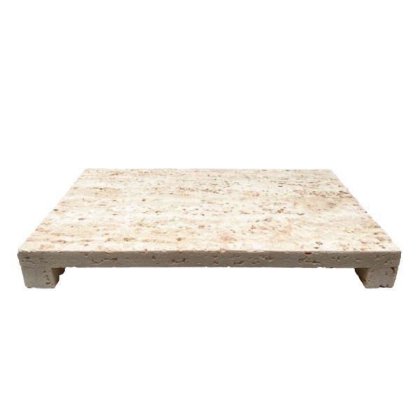 TRAVERTINO ΔΙΣΚΟΣ ΔΙΑΚΟΣΜΗΣΗΣ 40x22x5cm POLYRESIN STONE