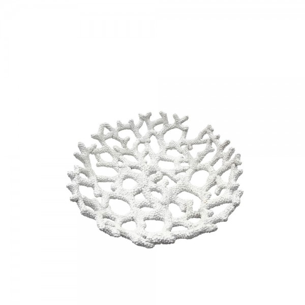 CORAIL S ΔΙΣΚΟΣ ΔΙΑΚΟΣΜΗΣΗΣ 32x32x8cm POLYRESIN ΑΣΠΡΟ