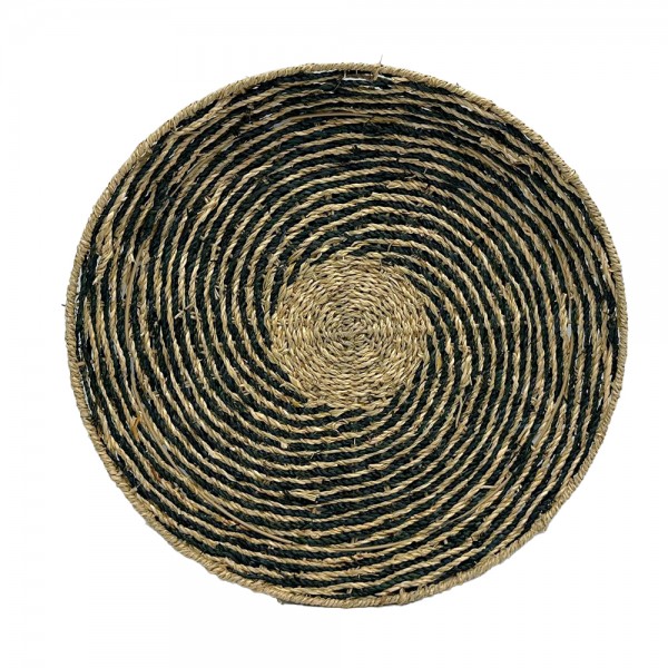 IRIS ΔΙΑΚΟΣΜΗΤΙΚΟ ΤΟΙΧΟΥ 51x51x6cm SEAGRASS ΦΥΣΙΚΟ ΜΑΥΡΟ