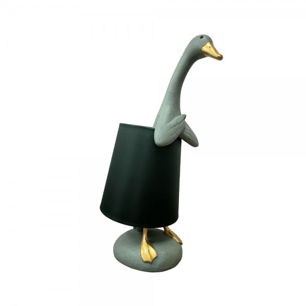 QUACK A ΦΩΤΙΣΤΙΚΟ ΕΠΙΤΡΑΠΕΖΙΟ 37x23x57.5cm POLYRESIN ΜΕΝΤΑ ΧΡΥΣΟ ΥΦΑΣΜΑ ΠΡΑΣΙΝΟ ΣΚΟΥΡΟ