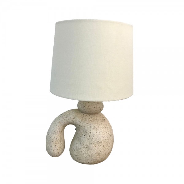 SHADE ON A ΦΩΤΙΣΤΙΚΟ ΕΠΙΤΡΑΠΕΖΙΟ 23.5x22x36.5cm POLYRESIN ΜΠΕΖ ΥΦΑΣΜΑ ΛΕΥΚΟ