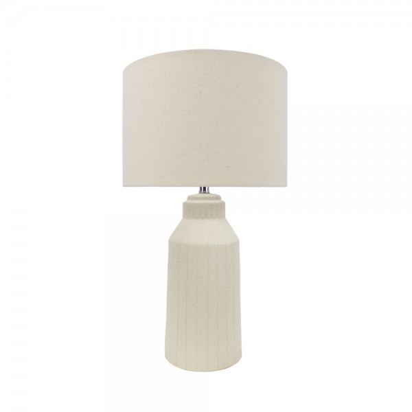 ONIA ΦΩΤΙΣΤΙΚΟ ΕΠΙΤΡΑΠΕΖΙΟ 30x30x53cm ΚΕΡΑΜΙΚΟ ΜΠΕΖ ΛΙΝΟ ΜΠΕΖ