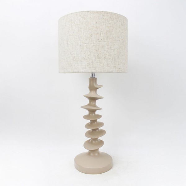 STRIO ΦΩΤΙΣΤΙΚΟ ΕΠΙΤΡΑΠΕΖΙΟ 28x28x61cm RESIN ΜΠΕΖ ΛΙΝΟ ΜΠΕΖ