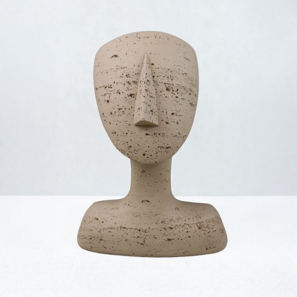 AURA I ΔΙΑΚΟΣΜΗΤΙΚΟ ΠΡΟΣΩΠΟ 19x14x26cm RESIN ΚΑΦΕ ΑΝΟΙΧΤΟ
