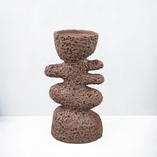 LUSTRE I ΚΗΡΟΠΗΓΙΟ ΔΙΑΚΟΣΜΗΤΙΚΟ 14.5x9.5x25cm RESIN ΚΑΦΕ