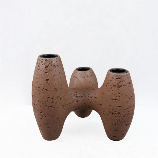 TRIPTYCH I ΚΗΡΟΠΗΓΙΟ ΔΙΑΚΟΣΜΗΤΙΚΟ 18.5x15.5x15.5cm RESIN ΚΑΦΕ