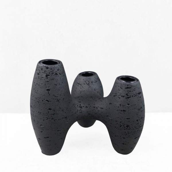 TRIPTYCH II ΚΗΡΟΠΗΓΙΟ ΔΙΑΚΟΣΜΗΤΙΚΟ 18.5x15.5x15.5cm RESIN ΜΑΥΡΟ