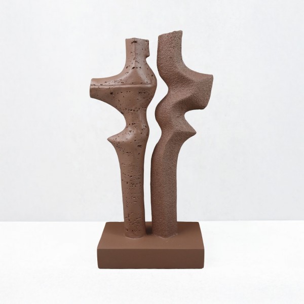 DUET I ΔΙΑΚΟΣΜΗΤΙΚΟ 16x9x31.5cm RESIN ΚΑΦΕ