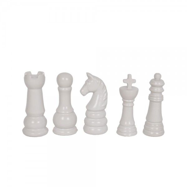 STRATEGO ΔΙΑΚΟΣΜΗΤΙΚΟ ΠΙΟΝΙ 6.8x6x15cm ΚΕΡΑΜΙΚΟ ΑΣΠΡΟ