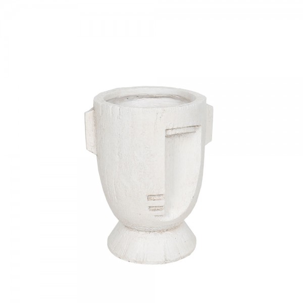 MUSE ΒΑΖΟ 23x20x28cm MgO ΑΣΠΡΟ