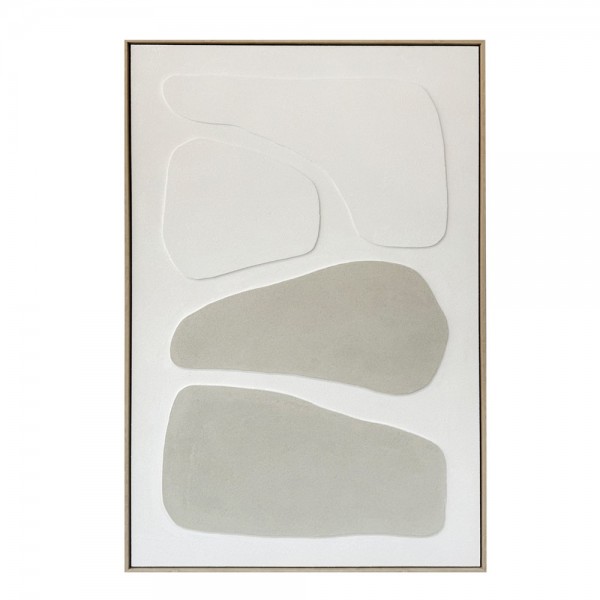 RHYTHM B ΠΙΝΑΚΑΣ ΔΙΑΚΟΣΜΗΤΙΚΟΣ ΜΕ ΚΟΡΝΙΖΑ 82.6x4.3x122.6cm ΚΑΜΒΑΣ ΜΠΕΖ ΛΕΥΚΟ PS