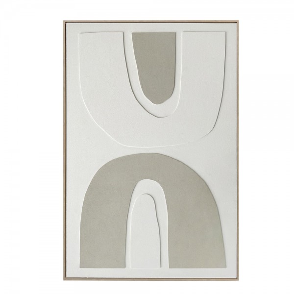 RHYTHM C ΠΙΝΑΚΑΣ ΔΙΑΚΟΣΜΗΤΙΚΟΣ ΜΕ ΚΟΡΝΙΖΑ 82.6x4.3x122.6cm ΚΑΜΒΑΣ ΜΠΕΖ ΛΕΥΚΟ PS