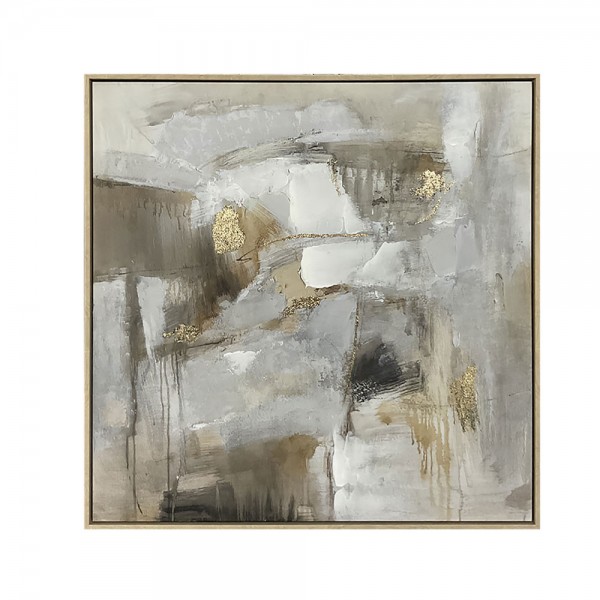 NYRA ΠΙΝΑΚΑΣ ΔΙΑΚΟΣΜΗΤΙΚΟΣ ΜΕ ΚΟΡΝΙΖΑ 82.6x4.3x82.6cm ΚΑΜΒΑΣ ΠΟΛΥΧΡΩΜΟ PS