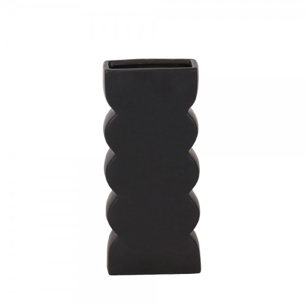 VEI ΒΑΖΟ 14.5x7x30.5cm ΚΕΡΑΜΙΚΟ ΜΑΥΡΟ