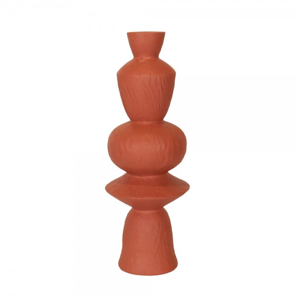 AEON ΒΑΖΟ 25.5x25.5x71cm MgO ΠΟΡΤΟΚΑΛΙ ΣΚΟΥΡΟ