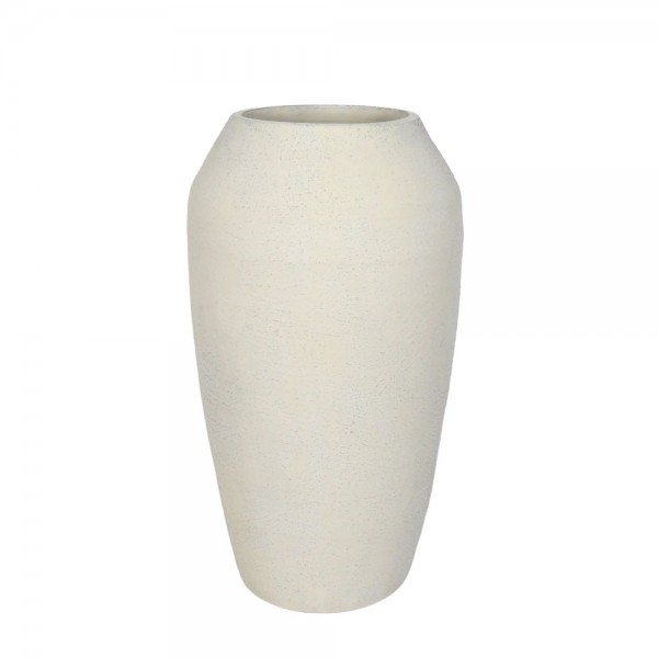 ASH ΒΑΖΟ 23.5x23.5x42cm ΚΕΡΑΜΙΚΟ ΑΣΠΡΟ