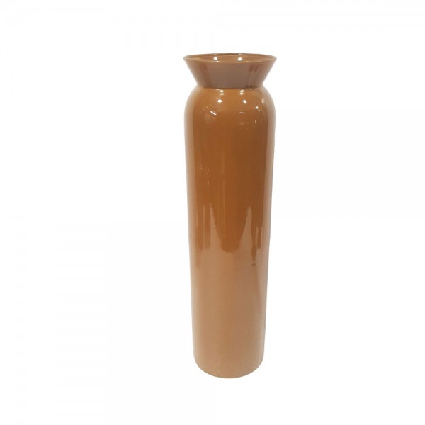 MARONA ΒΑΖΟ 7.5x7.5x31cm ΓΥΑΛΙ CARAMEL