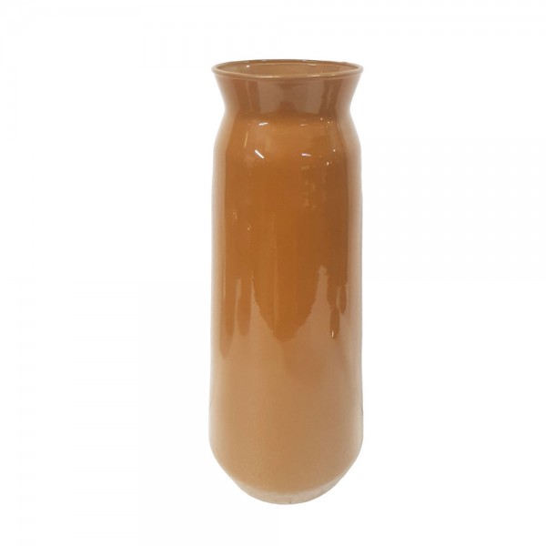 MARONA ΒΑΖΟ 10x10x26cm ΓΥΑΛΙ CARAMEL