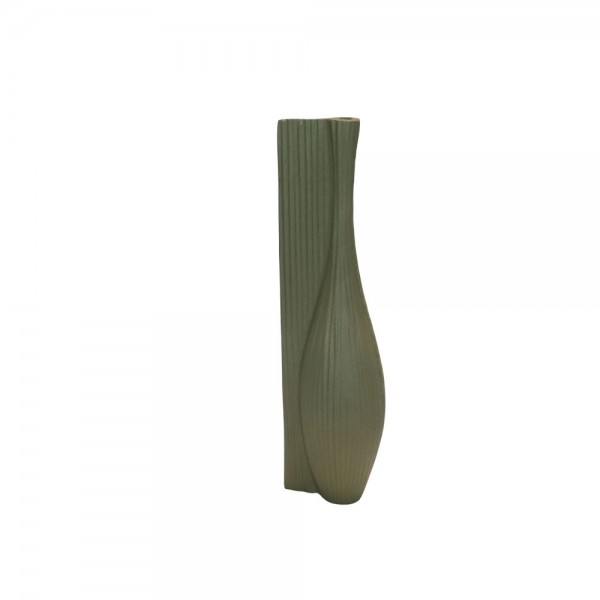 VOLINA ΒΑΖΟ 11x9x40cm ΑΛΟΥΜΙΝΙΟ ΠΡΑΣΙΝΟ TEXTURED