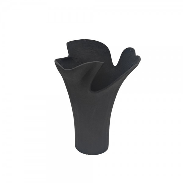 FLOWRA ΒΑΖΟ 30x29x41cm ΑΛΟΥΜΙΝΙΟ ΜΑΥΡΟ