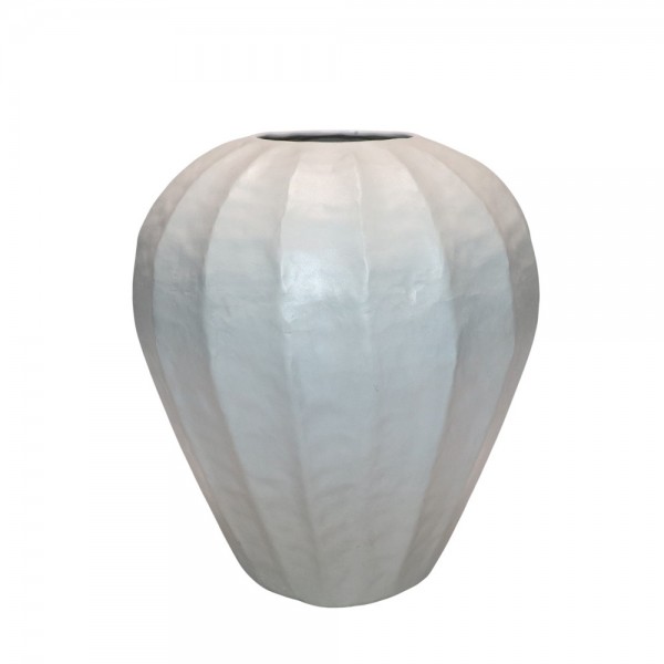 IVELLA ΒΑΖΟ 30x30x33cm ΑΛΟΥΜΙΝΙΟ OFF WHITE