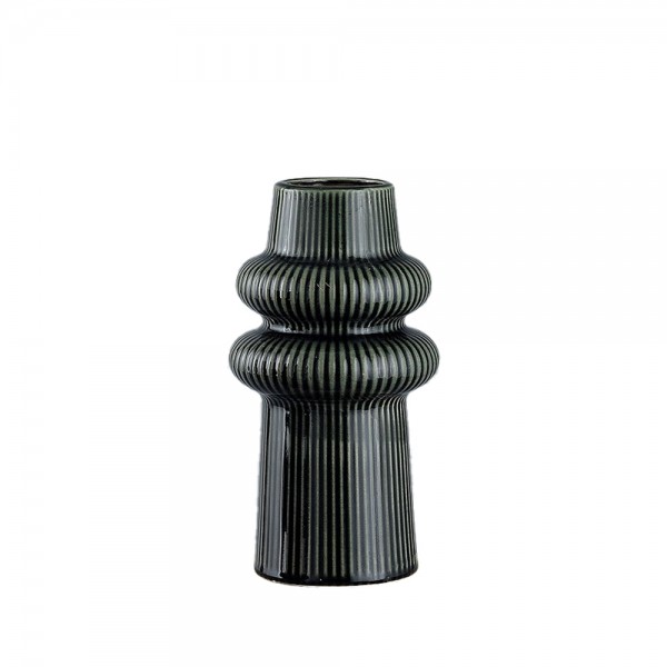 ARO ΒΑΖΟ 13.1x13.1x24.5cm ΚΕΡΑΜΙΚΟ ΠΡΑΣΙΝΟ