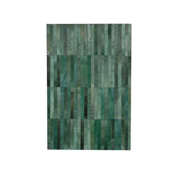 AURORA ΧΑΛΙ ΣΑΛΟΝΙΟΥ 160x240cm ΔΕΡΜΑ ΠΡΑΣΙΝΟ ΜΑΛΛΙΝΟ